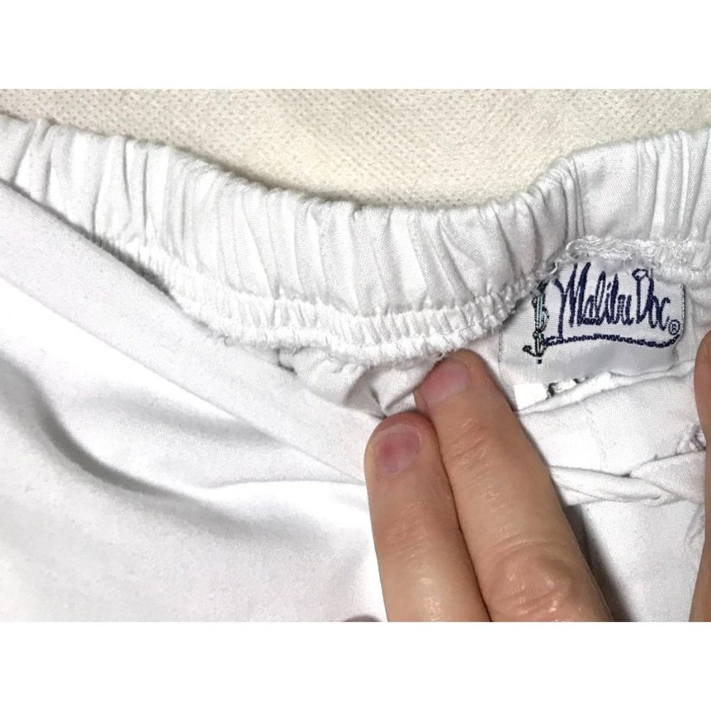 Malibu Doc Womens Scrub Pants Size Large White - Picture 2 of 3